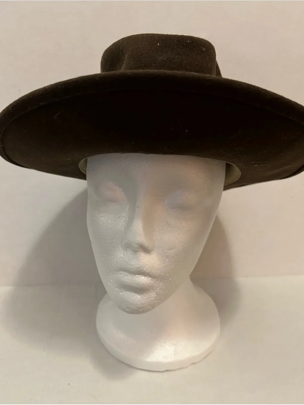 Eddy Bauer Brown Cowboy Hat Small 100% Wool Made in USA Western Wide Brim